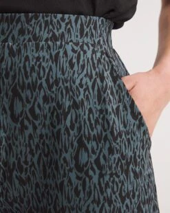 Printed Soft Touch Jersey Straight Leg Trousers| Navy Print -Trendy Rae Sales y01pc285706w