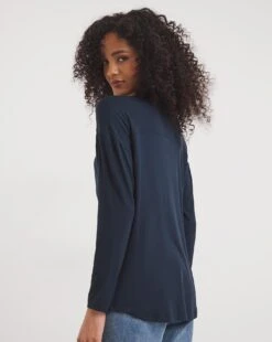 Viscose Button Top| Navy 9 Viscose Button Top| Navy -Trendy Rae Sales y01qb185733w