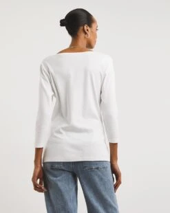 White/Pink 2 Pack 3/4 Sleeve Scoop Neck Tops| White/Pink -Trendy Rae Sales y01qb229738w