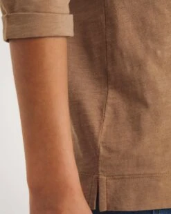 Camel Cotton Slub Detail T-Shirt| Camel -Trendy Rae Sales y01qb244717w
