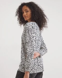 Animal Value Cotton Long Sleeve Square Neck Top| Animal Print -Trendy Rae Sales y01qb264733w