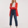 Red Long Sleeve Edge To Edge Jersey Cardigan| Red -Trendy Rae Sales y01qb388736w
