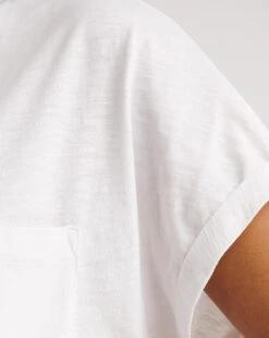 White Cotton Slub Short Sleeve Pocket T-Shirt| White 9 White Cotton Slub Short Sleeve Pocket T-Shirt| White -Trendy Rae Sales y01qb586716w