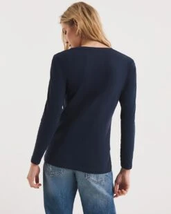 3 Pack Navy And White V-Neck Long Sleeve Tops| Navy/White 9 3 Pack Navy And White V-Neck Long Sleeve Tops| Navy/White -Trendy Rae Sales y01qb967952w