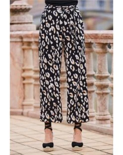 Sosandar Animal Print Culotte| Brown Multi-coloured -Trendy Rae Sales y01re108500s