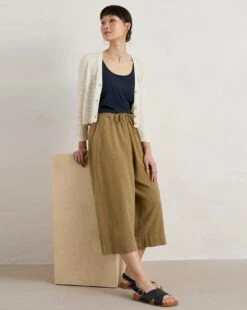 Seasalt Sea Heart Linen Mix Culottes| Sand