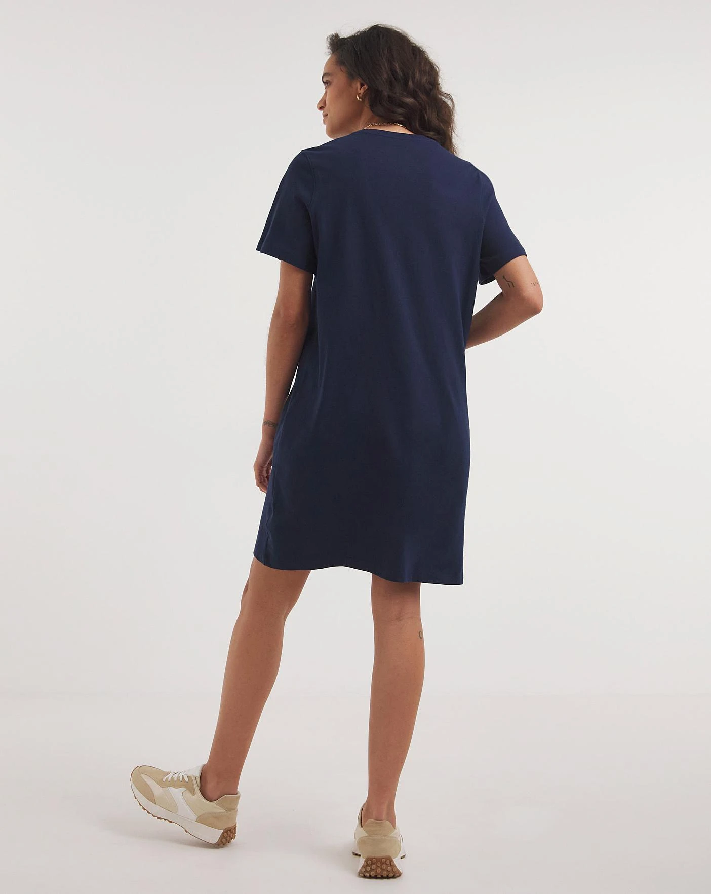 Cotton T-Shirt Dress| Navy 4 Cotton T-Shirt Dress| Navy - Image 2