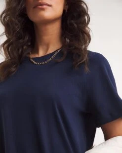 Cotton T-Shirt Dress| Navy 9 Cotton T-Shirt Dress| Navy -Trendy Rae Sales y01rn604758w