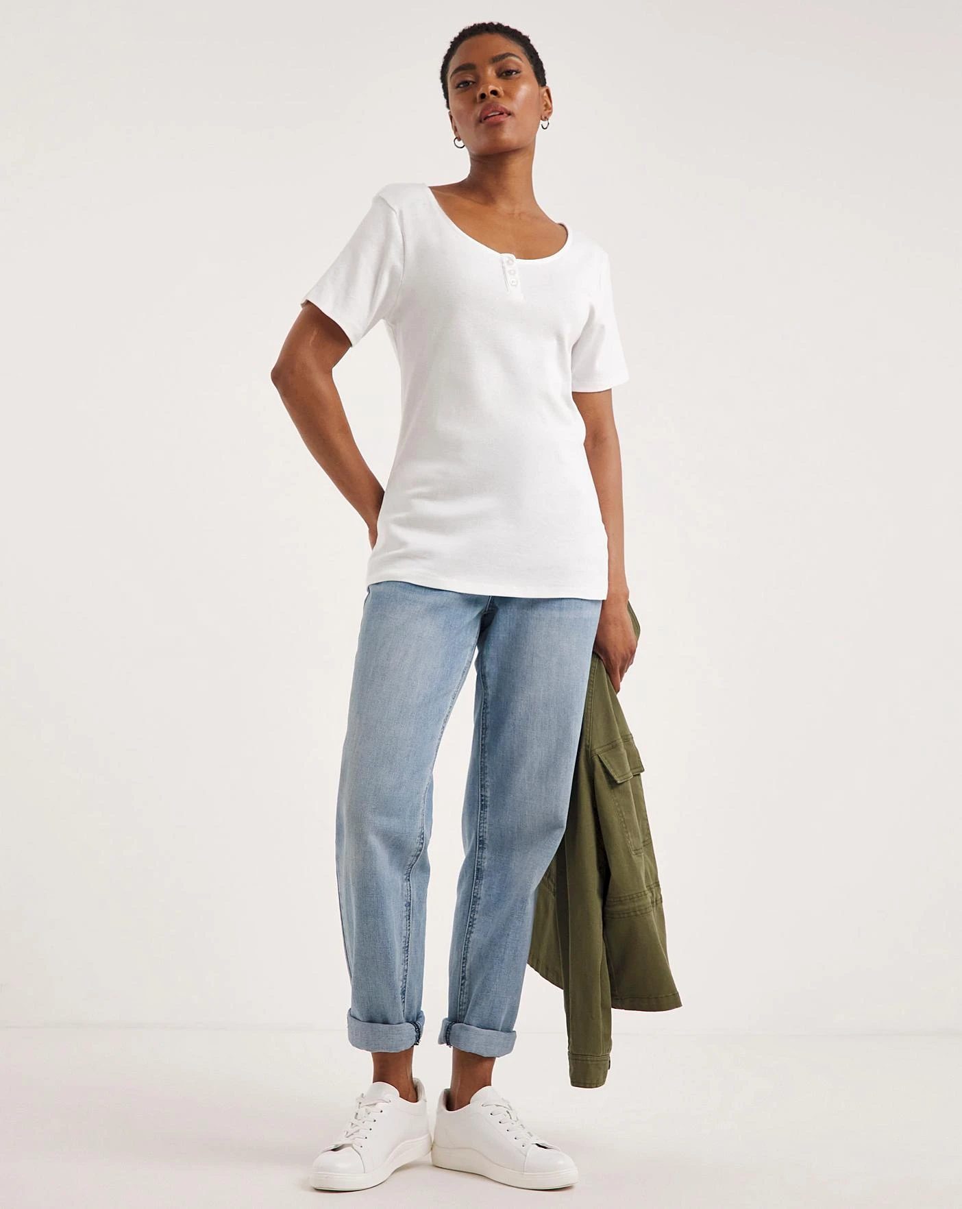 Black/White 2 Pack Button Trim Tops| Black/White 6 Black/White 2 Pack Button Trim Tops| Black/White - Image 4