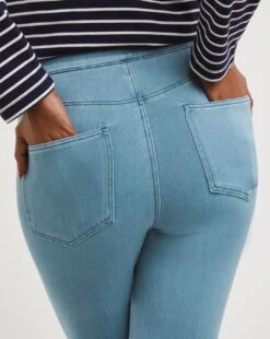 Light Blue Jersey Denim Leggings| Light Blue -Trendy Rae Sales y01tt666708w