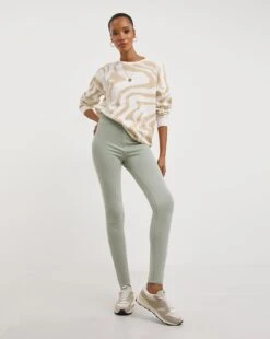 Sage Jersey Denim Leggings| Sage