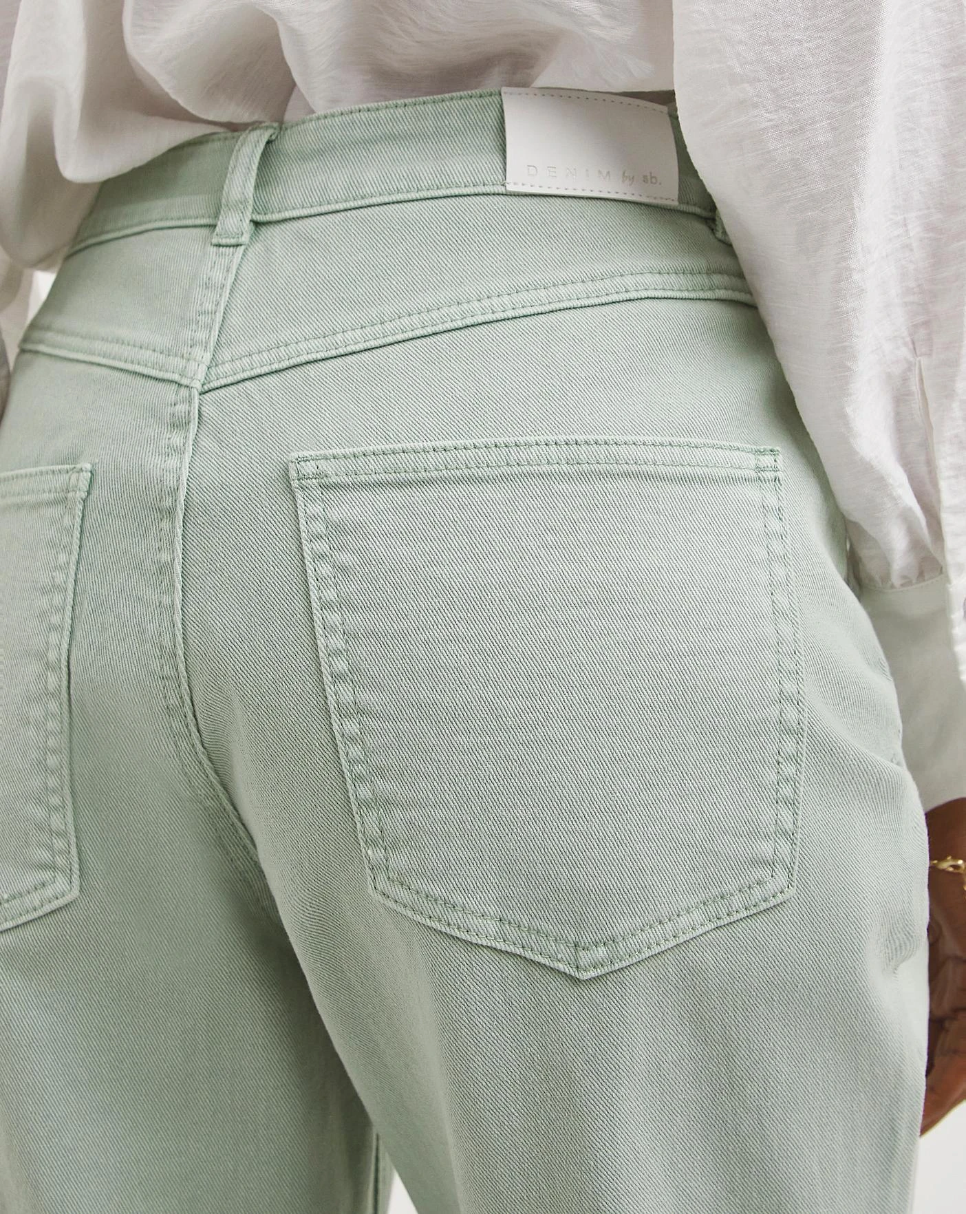 Duck Egg Blue Demi Mom Jeans| Duck Egg 6 Duck Egg Blue Demi Mom Jeans| Duck Egg - Image 4
