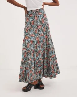 Joe Browns Floral Sequin Boho Maxi Skirt| Black Multi -Trendy Rae Sales y01ua594726w