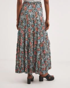 Joe Browns Floral Sequin Boho Maxi Skirt| Black Multi -Trendy Rae Sales y01ua594728w