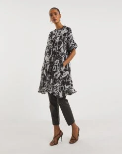 Religion Sublime Tunic| Black/White -Trendy Rae Sales y01ux267747w