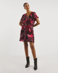 Religion Mini Dress| Red Multicolour -Trendy Rae Sales y01ux297736w