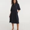 French Connection Elkie Twill Dress| Blue -Trendy Rae Sales y01ux422741w