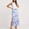 French Connection Dalla Verona Crepe Split Skirt| Blue 2 French Connection Dalla Verona Crepe Split Skirt| Blue -Trendy Rae Sales y01ux457731w