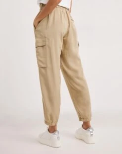 French Connection Elkie Twill Cargo Trouser| Brown -Trendy Rae Sales y01ux462732w