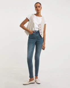 24/7 Light Mid Wash Skinny Jeans| Light Medium