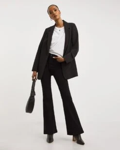 24/7 Black Bootcut Jeans| Black