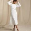 Joanna Hope Ivory Embellished Bridal Midi Dress| Ivory 1 Joanna Hope Ivory Embellished Bridal Midi Dress| Ivory -Trendy Rae Sales y01wi495504w