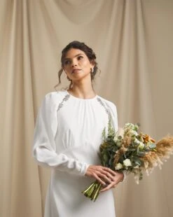 Joanna Hope Ivory Embellished Bridal Midi Dress| Ivory -Trendy Rae Sales y01wi495506w