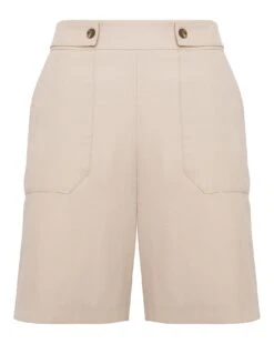 Stone Twill Bermuda Shorts| Stone -Trendy Rae Sales y01xl139725s