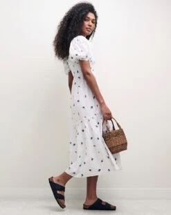 Nobody's Child Tallulah Organic Cotton Midi Dress| White 8 Nobody's Child Tallulah Organic Cotton Midi Dress| White -Trendy Rae Sales y01xt837506c