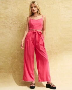 Nobody's Child Tina Wide Leg Trouser| Pink