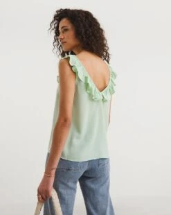 French Connection Recycled Crepe Sleeveless Cami| Mint 9 French Connection Recycled Crepe Sleeveless Cami| Mint -Trendy Rae Sales y01yu539742w