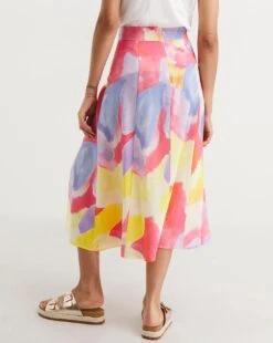 French Connection Isadora Faron Drape Sun Skirt| Multi -Trendy Rae Sales y01yu578741w