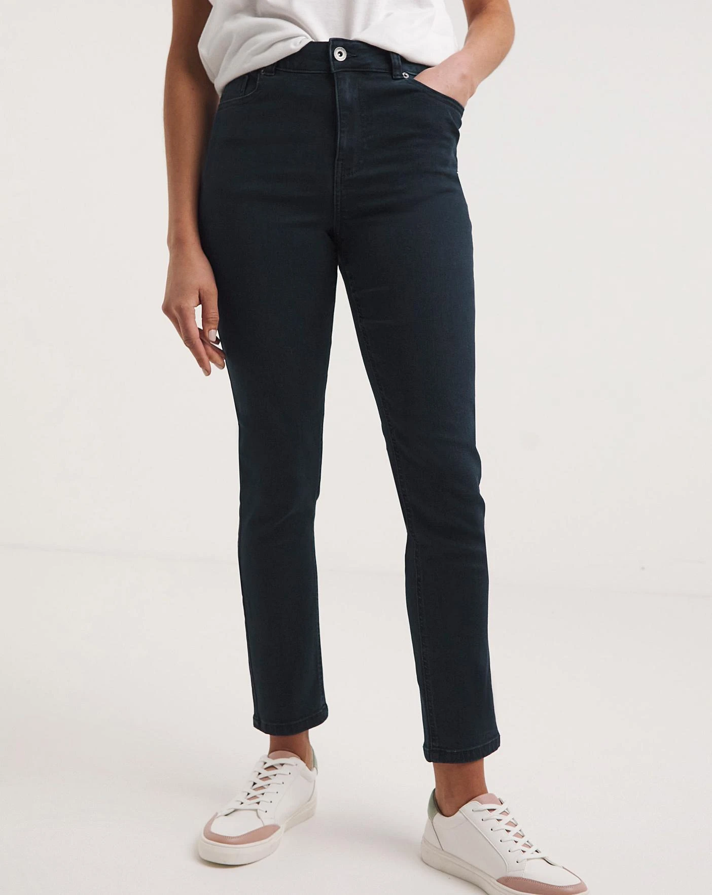 Lexi Dark Indigo High Waist Super Soft Slim Leg Jeans| Dark Indigo 5 Lexi Dark Indigo High Waist Super Soft Slim Leg Jeans| Dark Indigo - Image 3