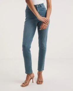 Lexi Mid Blue High Waist Super Soft Slim Leg Jeans| Mid Blue -Trendy Rae Sales y01yy924736w
