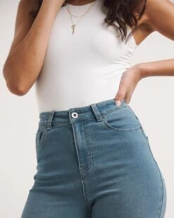 Lexi Mid Blue High Waist Super Soft Slim Leg Jeans| Mid Blue -Trendy Rae Sales y01yy924737w