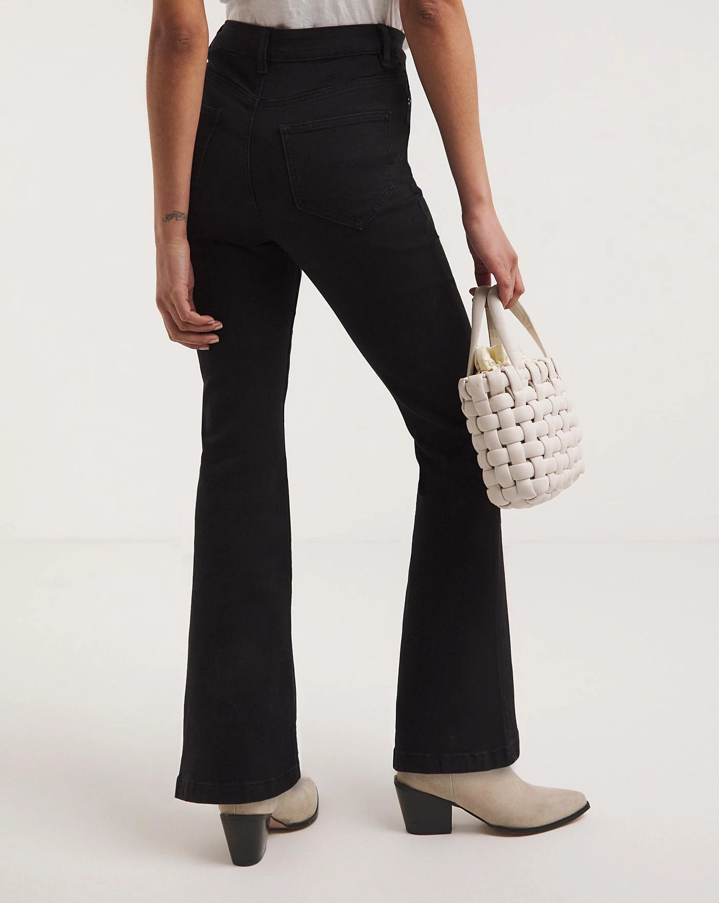 Kim Black High Waist Super Soft Bootcut Jeans| Black 5 Kim Black High Waist Super Soft Bootcut Jeans| Black - Image 3