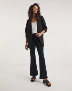 Kim Dark Indigo High Waist Super Soft Bootcut Jeans| Dark Indigo