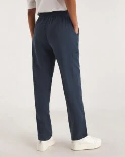 Navy Premium Soft Pull On Cargo Detail Trousers| Navy -Trendy Rae Sales y01zh082740w