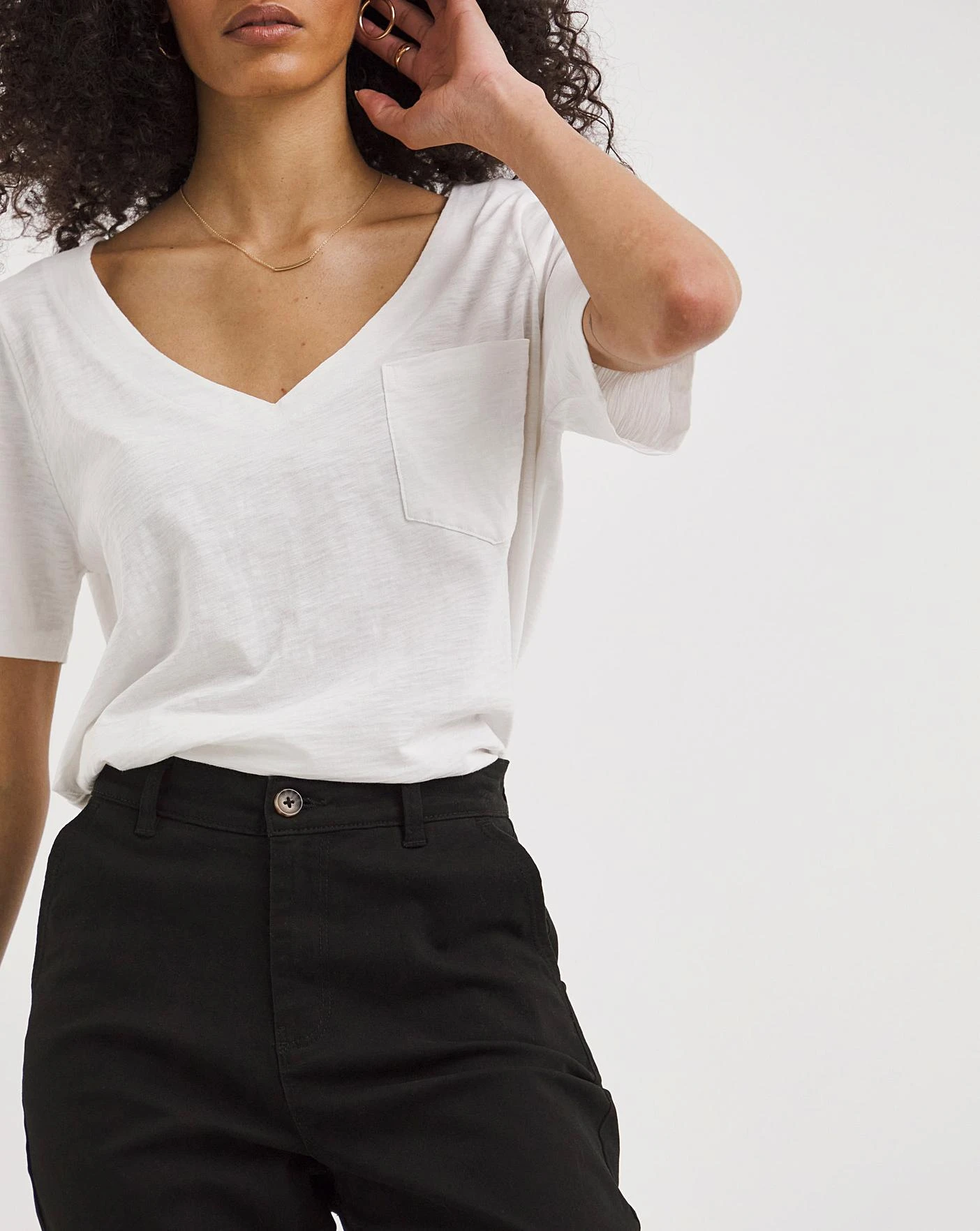 Black Stretch Chino Trousers| Black 4 Black Stretch Chino Trousers| Black - Image 2