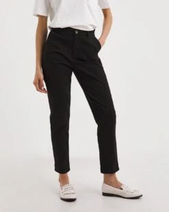 Black Stretch Chino Trousers| Black 8 Black Stretch Chino Trousers| Black -Trendy Rae Sales y01zh097752w