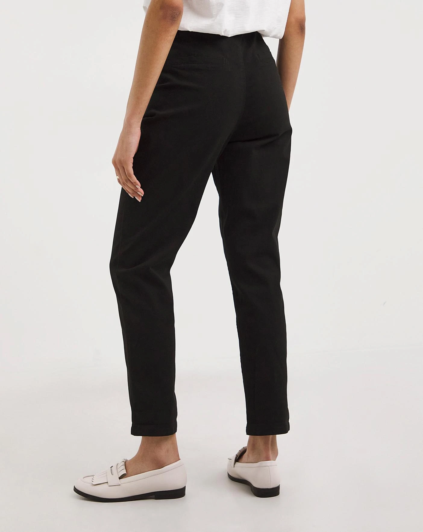 Black Stretch Chino Trousers| Black 6 Black Stretch Chino Trousers| Black - Image 4