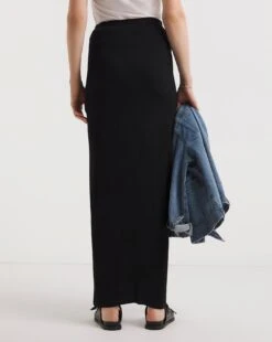Black Stretch Jersey Maxi Tube Skirt| Black -Trendy Rae Sales y01zh136733w
