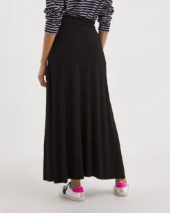 Black Stretch Jersey Maxi Skirt| Black -Trendy Rae Sales y01zh165750w