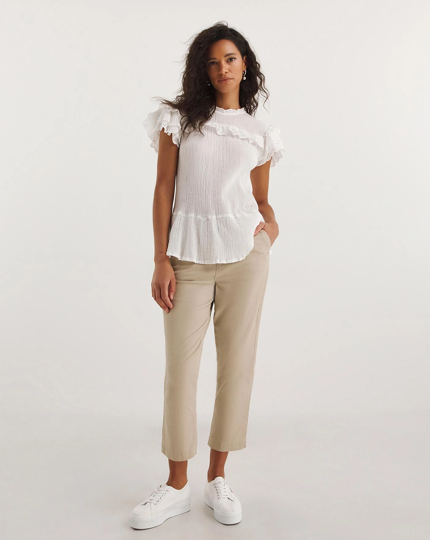 Stone Stretch Chino Cropped Trousers| Stone 3 Stone Stretch Chino Cropped Trousers| Stone