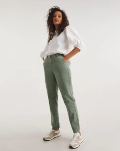 Khaki Stretch Chino Trousers| Khaki