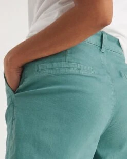 Misty Blue Stretch Chino Turn Up Shorts| Misty Blue -Trendy Rae Sales y01zh430728w