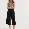 Black Stretch Jersey Culottes| Black -Trendy Rae Sales y01zh466735w