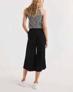 Black Stretch Jersey Culottes| Black -Trendy Rae Sales y01zh466738w