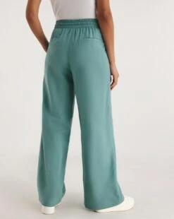 Misty Blue Linen Mix Wide Leg Trousers| Misty Blue -Trendy Rae Sales y01zh917737w