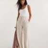 Sand Linen Mix Wide Leg Trousers| Sand -Trendy Rae Sales y01zh926735w